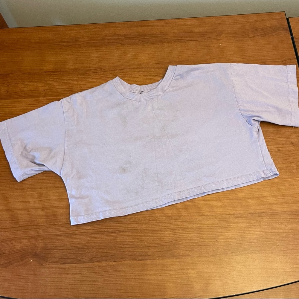 Lavender crop tee shirt